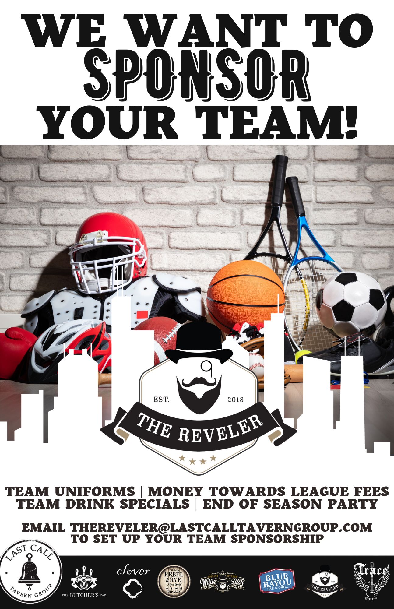 We want to Sponsor Your team-The Reveler