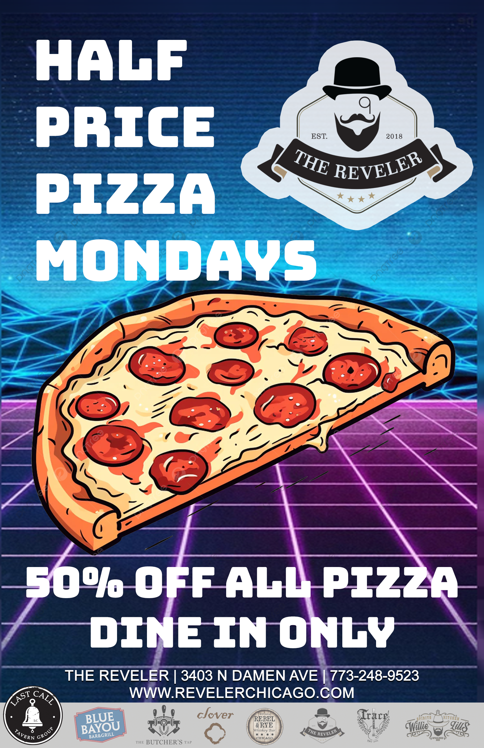 Half Off Pizza Monday at the Reveler