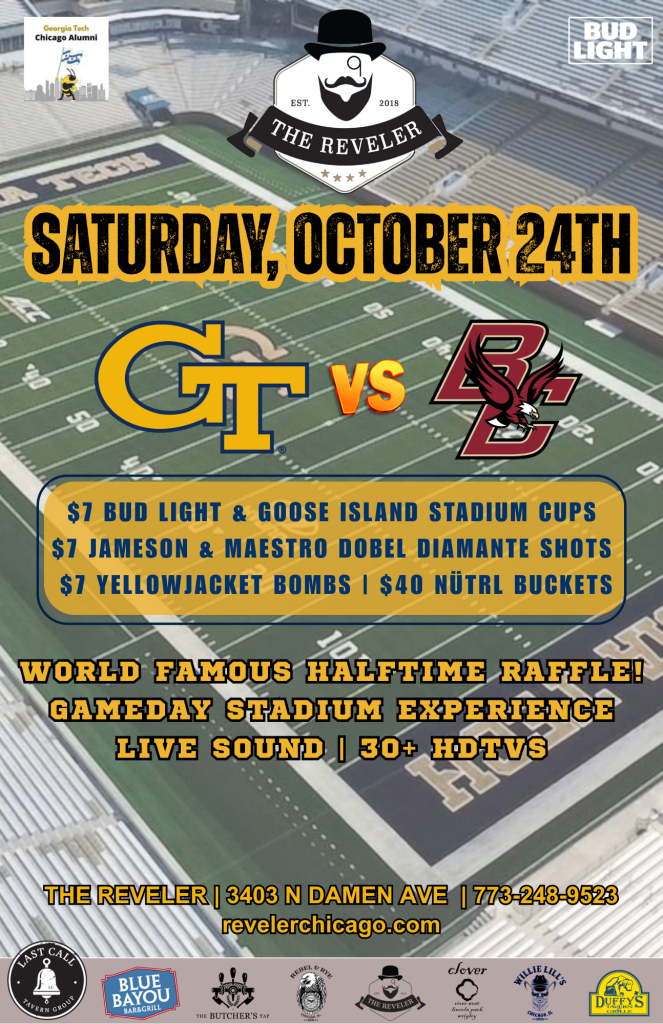 Saturday, October 24, 2026 | Georgia Tech vs. Boston College | The Reveler
