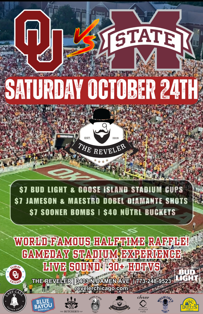 Saturday, October 24, 2026 | Oklahoma at Mississippi State | The Reveler