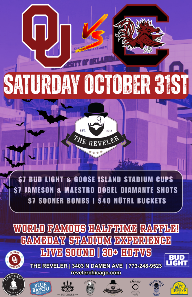 Saturday, October 31, 2026 | Oklahoma vs. South Carolina | The Reveler
