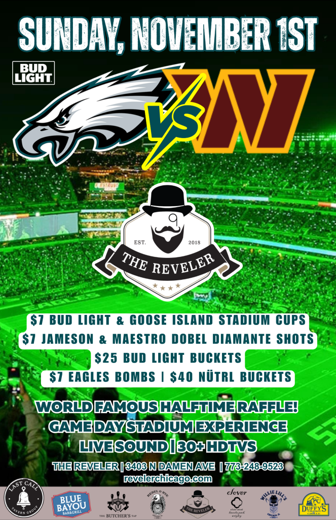 Sunday, November 1, 2026 | Eagles at Commanders | The Reveler