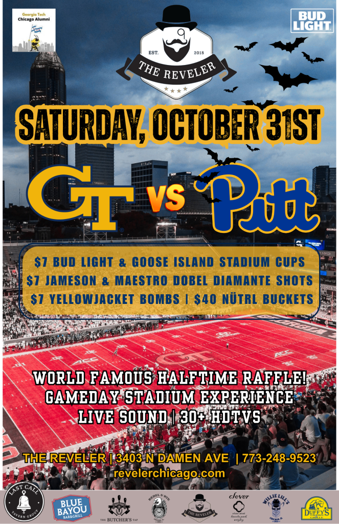 Saturday, October 31, 2026 | Georgia Tech at Pitt | The Reveler