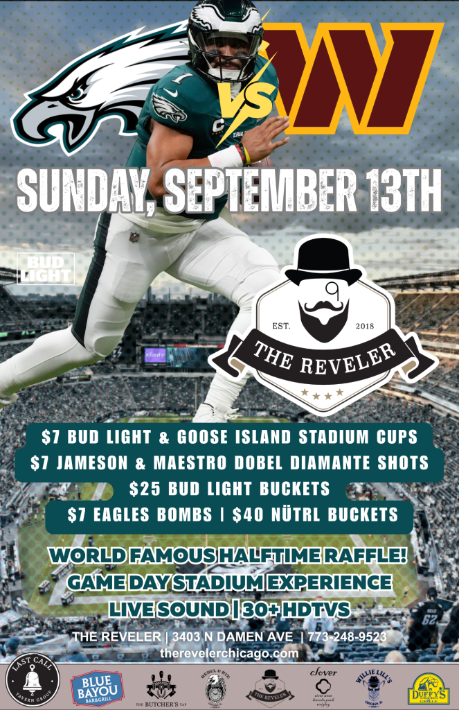 09-13-26 | Eagles vs. Commanders Watch Party | The Reveler