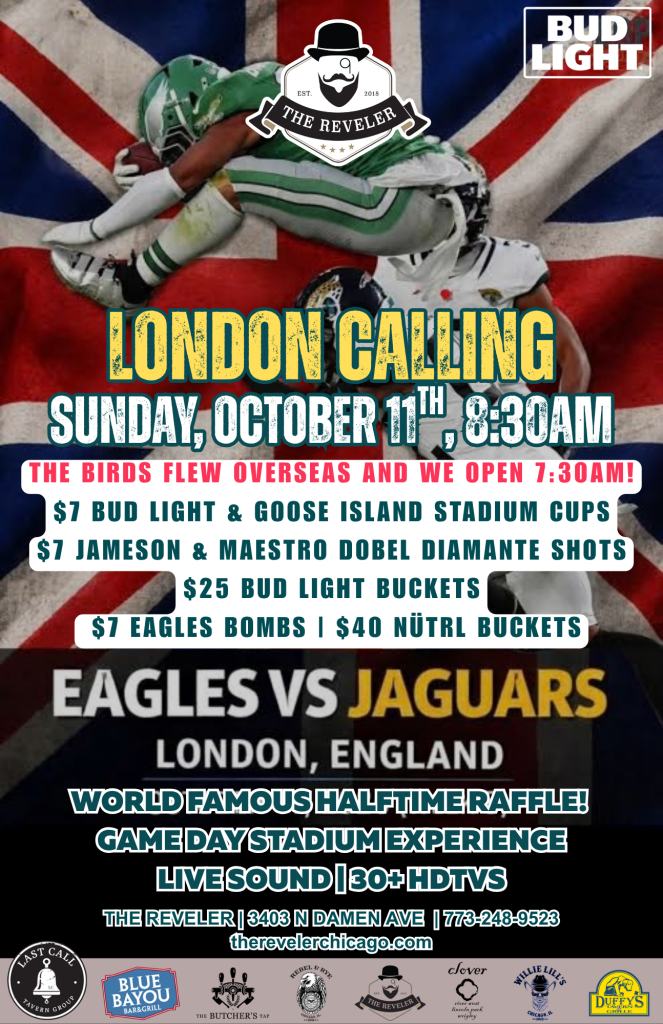 Sunday, October 11, 2026 | Eagles vs. Jaguars in London | The Reveler