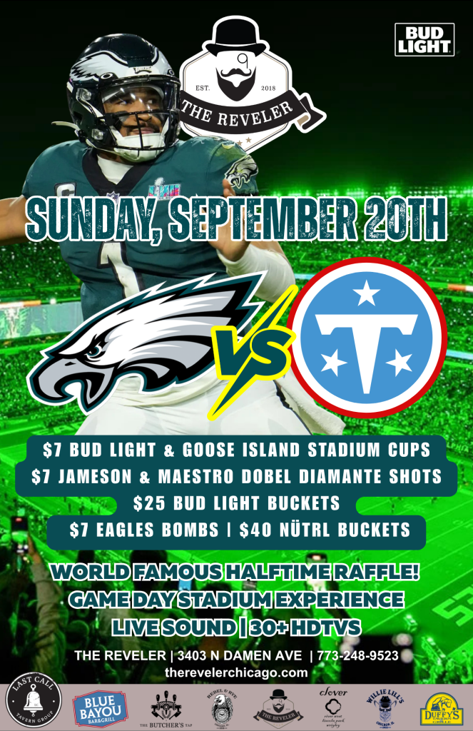Sunday, September 20, 2026 | Eagles at Titans | The Reveler