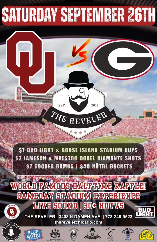 Saturday, September 26, 2026 | Oklahoma at Georgia | The Reveler