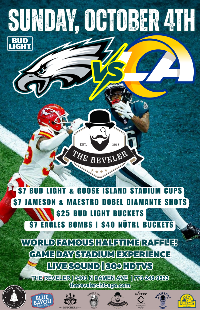 Sunday, October 4, 2026 | Rams at Eagles | The Reveler