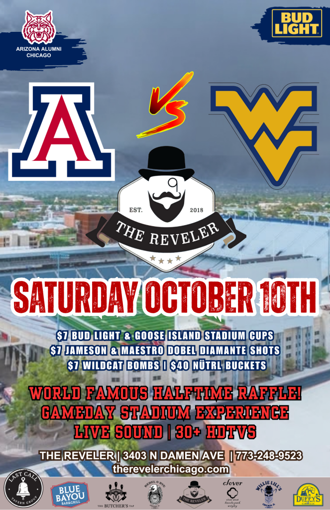 Saturday, October 10, 2026 | Arizona at West Virginia | The Reveler