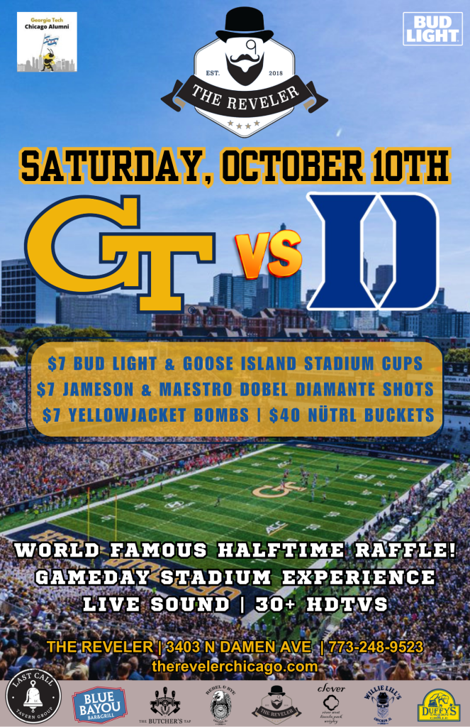 Saturday, October 10, 2026 | Georgia Tech vs. Duke | The Reveler