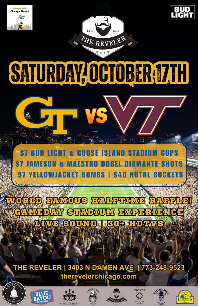 Saturday, October 17, 2026 | Georgia Tech at Virginia Tech | The Reveler