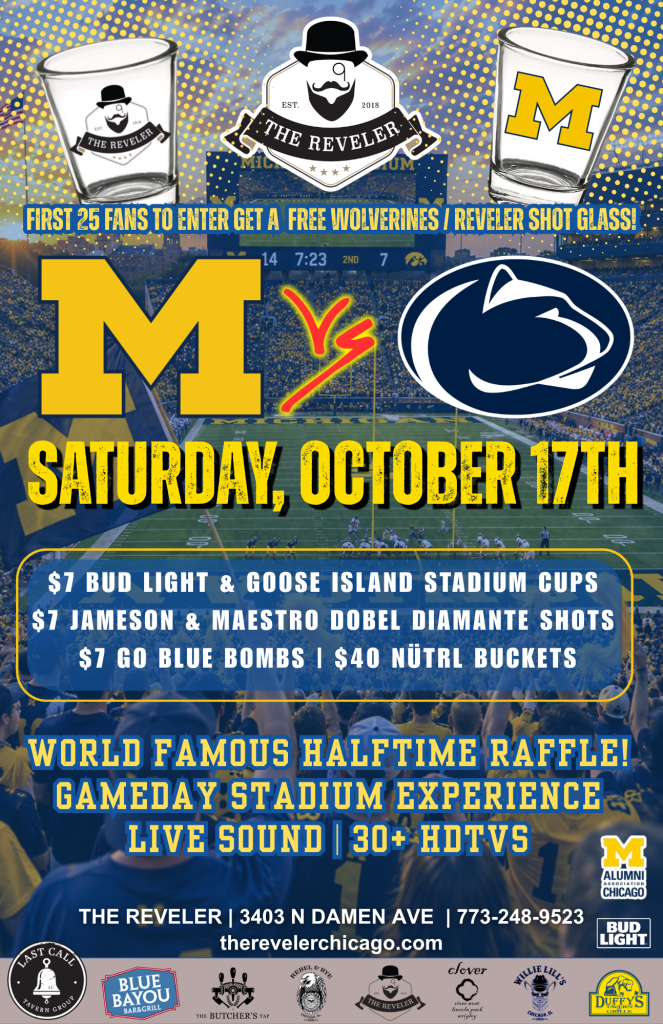 Saturday, October 17, 2026 | Michigan vs. Penn State | The Reveler