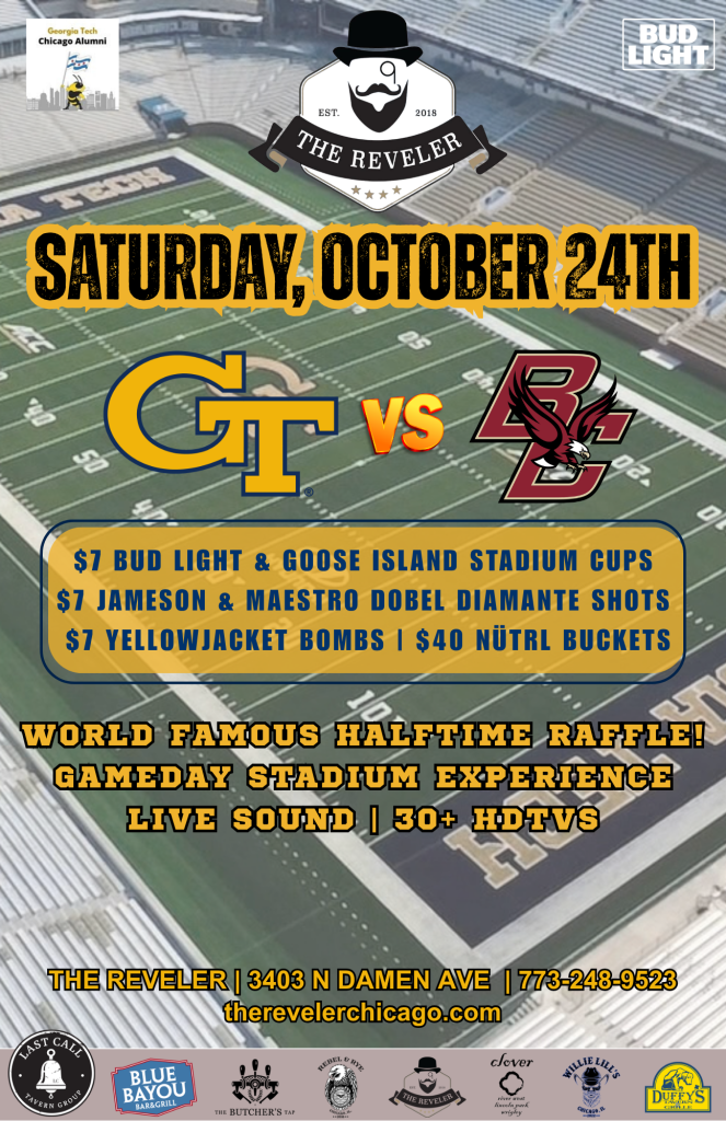 Saturday, October 24, 2026 | Georgia Tech vs. Boston College | The Reveler