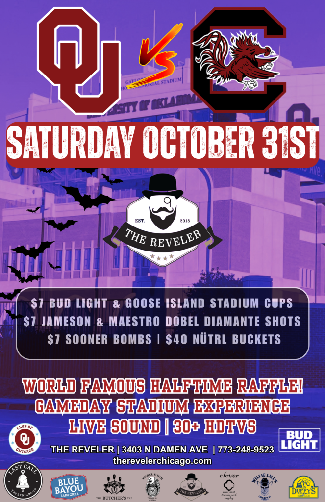 Saturday, October 31, 2026 | Oklahoma vs. South Carolina | The Reveler