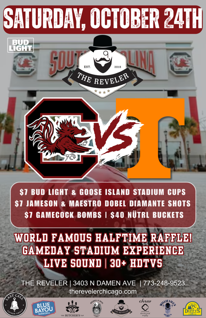 Saturday, October 24, 2026 | Tennessee at South Carolina | The Reveler