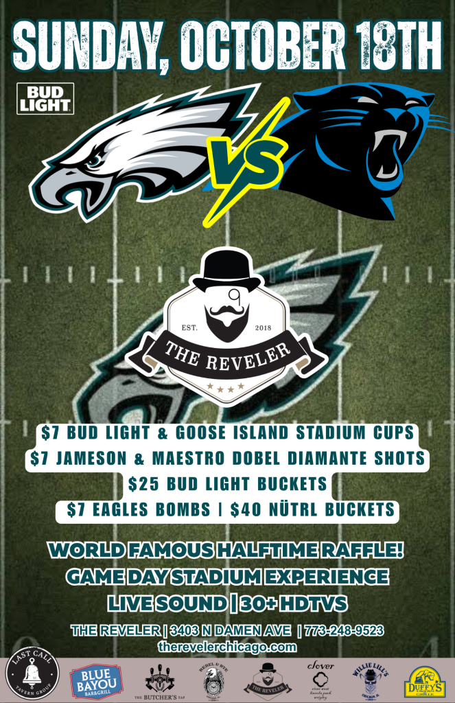 Sunday, October 18, 2026 | Panthers at Eagles | The Reveler